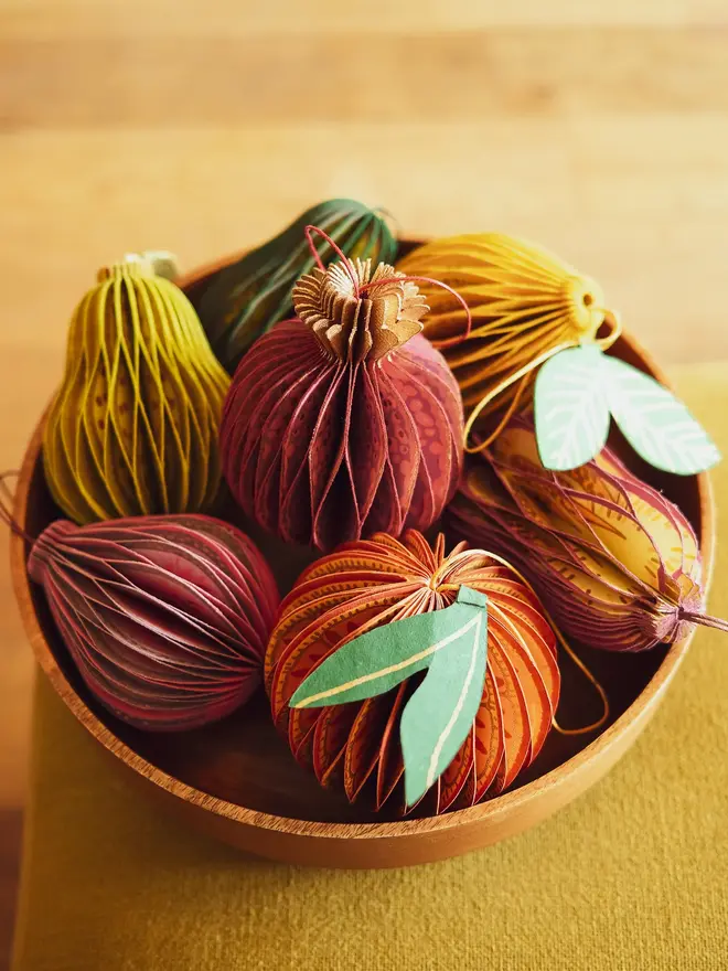 Fig Honeycomb Ornament (Set Of 6)