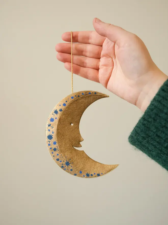 Shimmering Man On The Moon Board Decoration (Set Of 6)