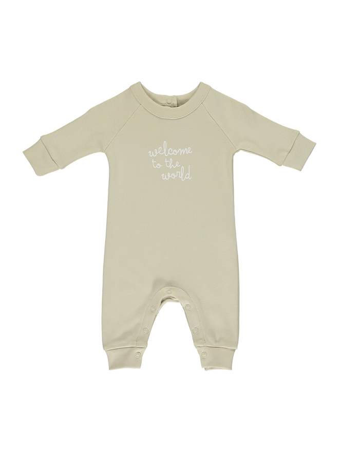 sand welcome to the world baby onesie