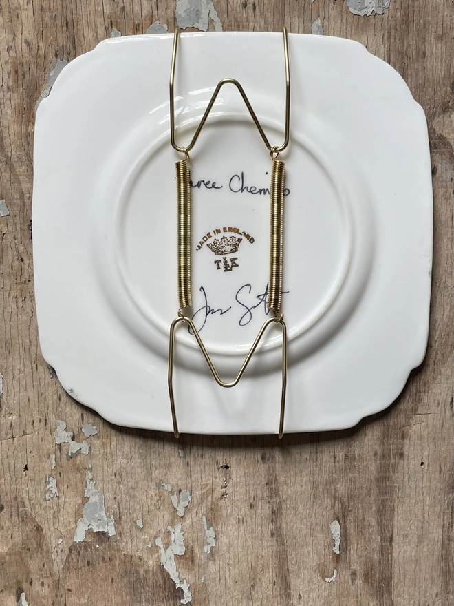 back of plate with hanger