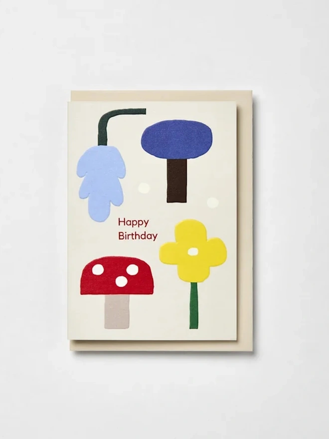 Ayesha Pearce Mushroom 'Happy Birthday' Card