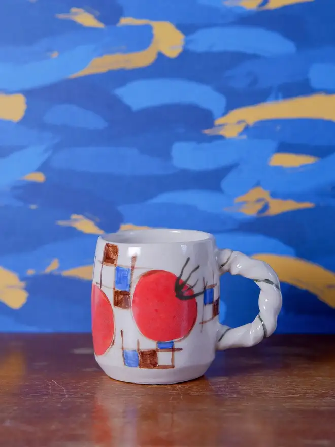 tomatoes checked ceramic mug