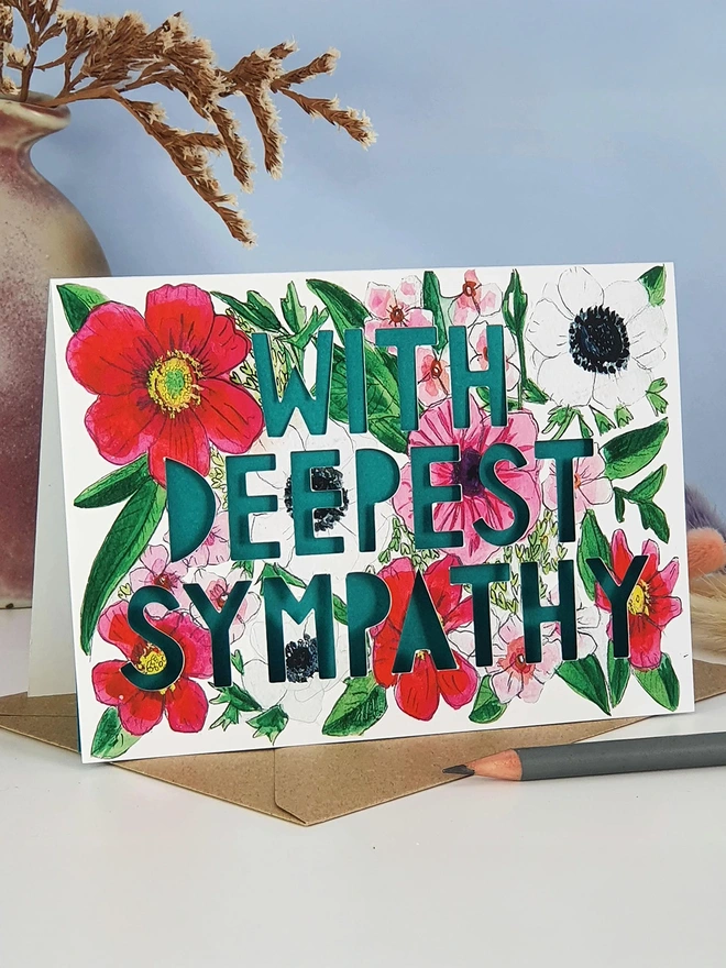 'With Deepest Sympathy' Paper Cut Card