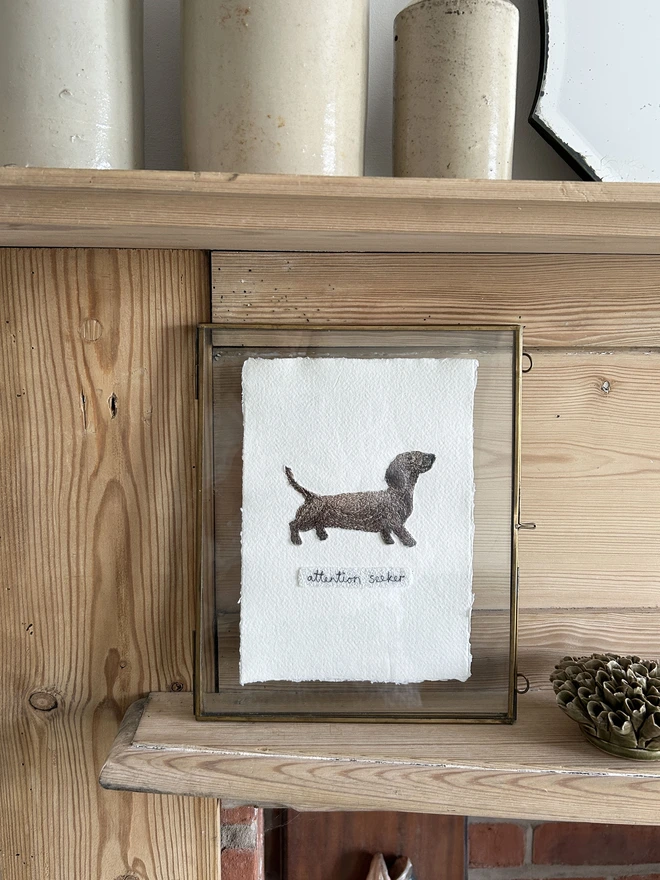 Attention Seeker Dog Embroidered Picture