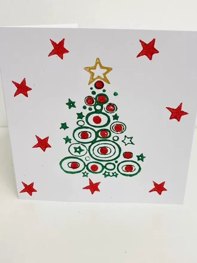 Contemporary Christmas Tree Stamp