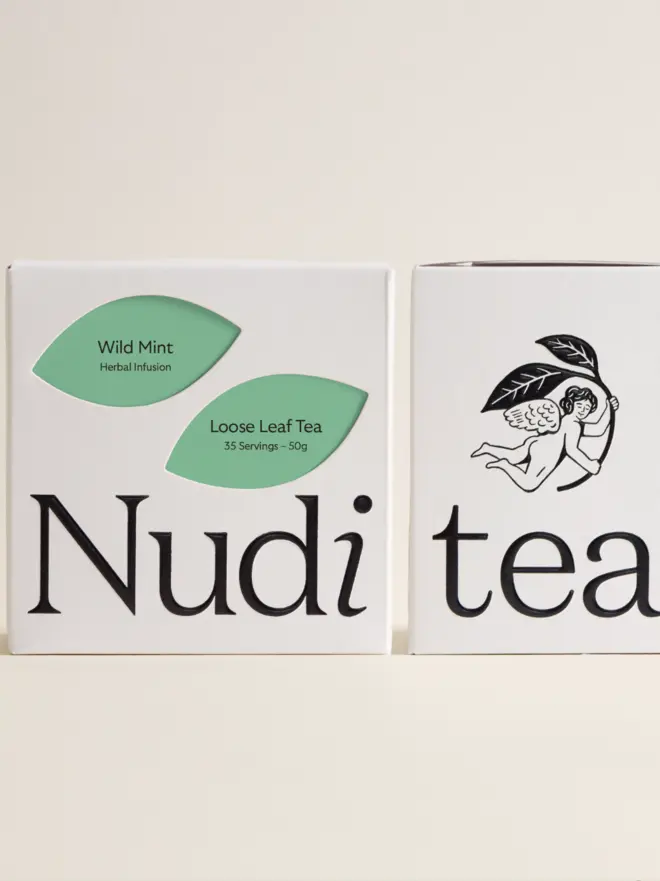 white box of mint team with green leaf design