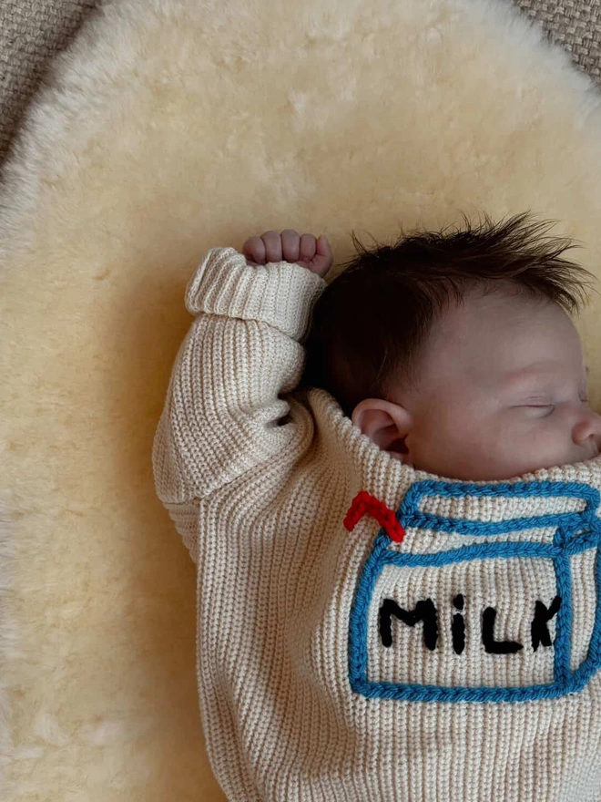 Kids Knitted Milk Carton Jumper 