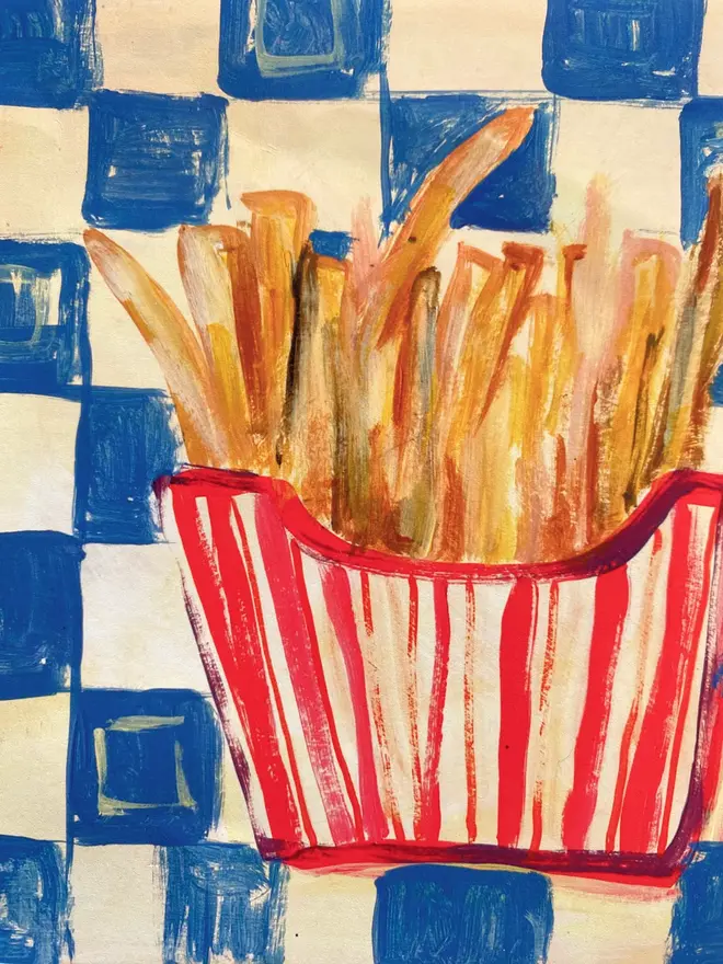 french fries art wall print