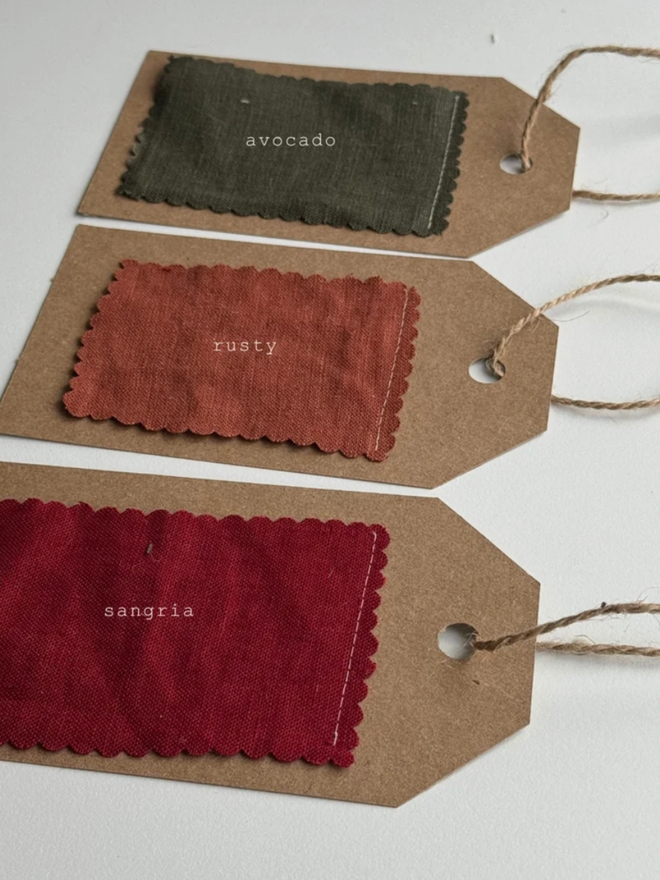 Linen Birthday Garland. A selection of colours.