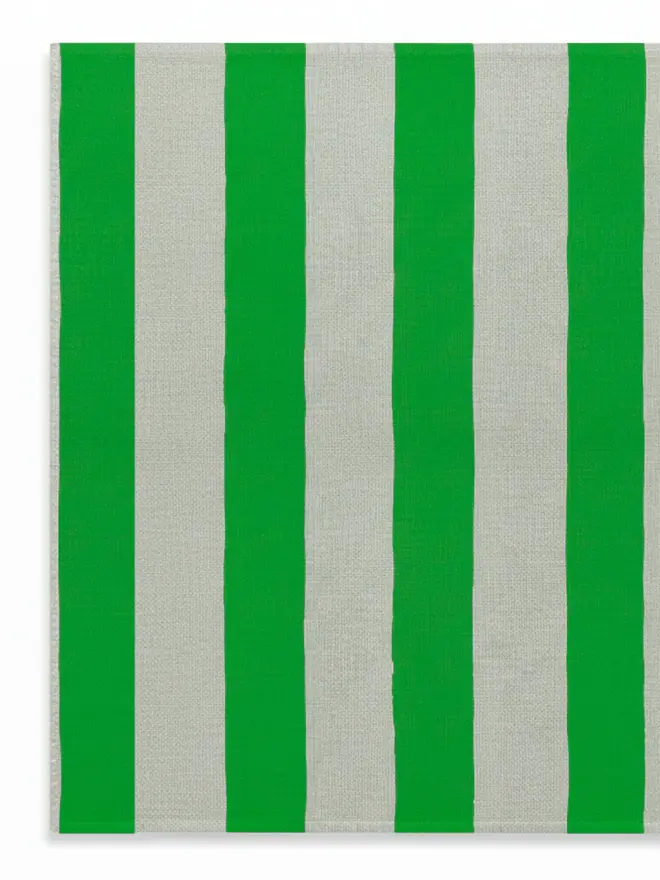 Hand-Painted Stripe print sustainable Linen Table Runner