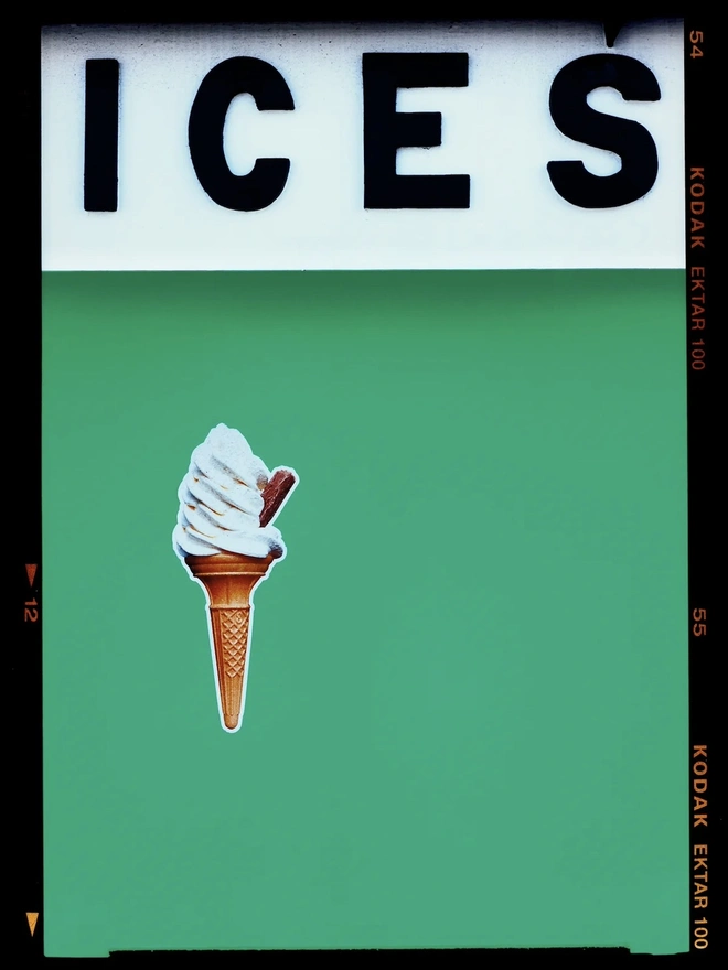 'ICES', Viridian Green, Bexhill on Sea, Colourful Artwork