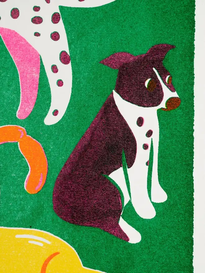 Dog Risograph Print