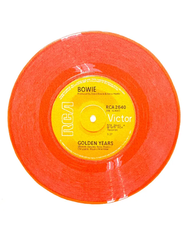 Golden Years Vinyl By David Bowie Screen Print in Orange. 