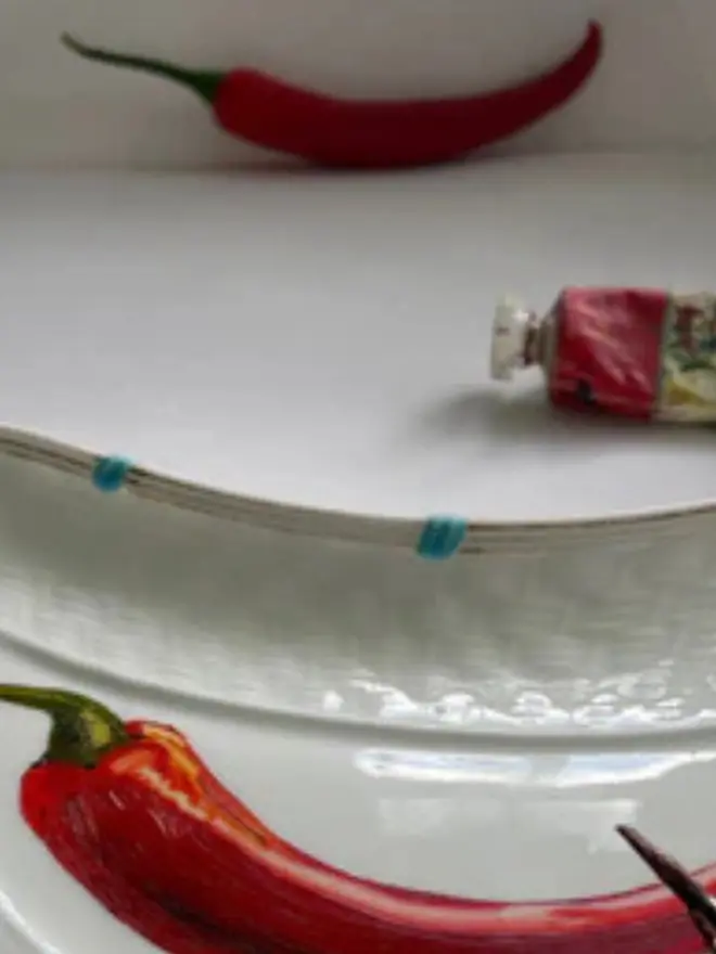 Still life study in the studio.