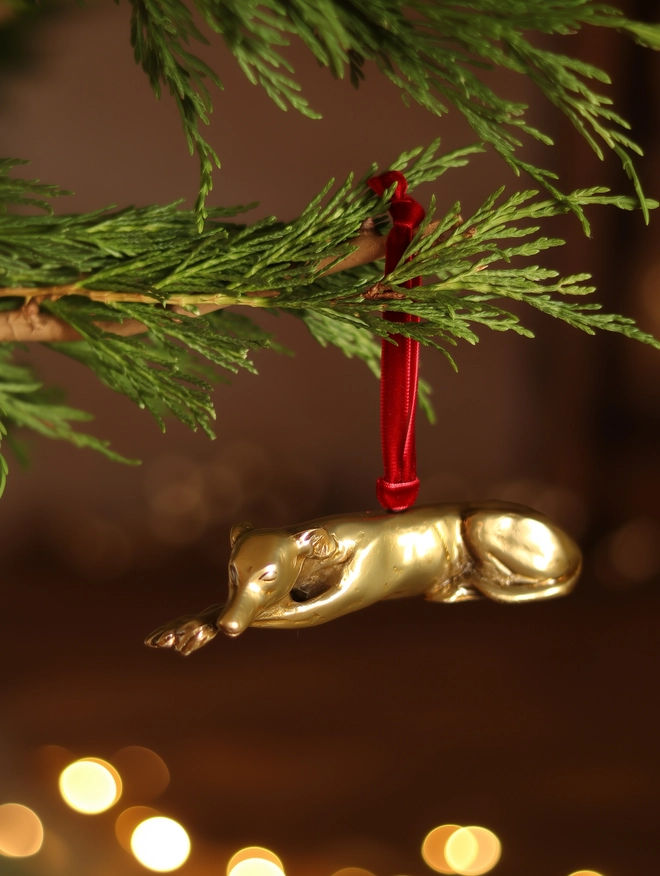 Greyhound Christmas Tree Decoration