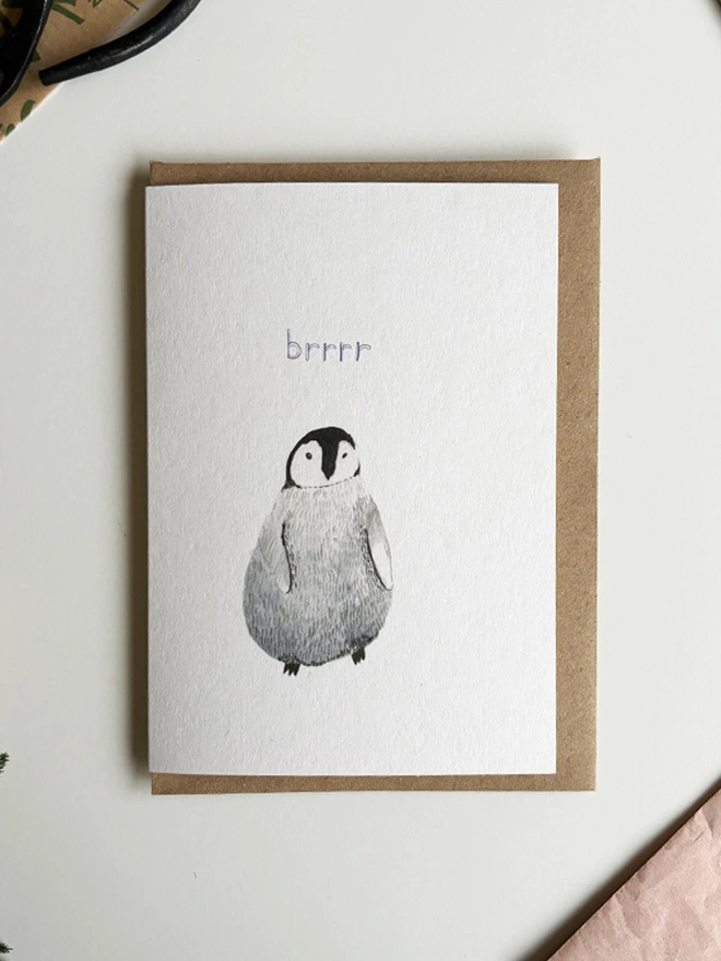 Baby Penguin Christmas Card