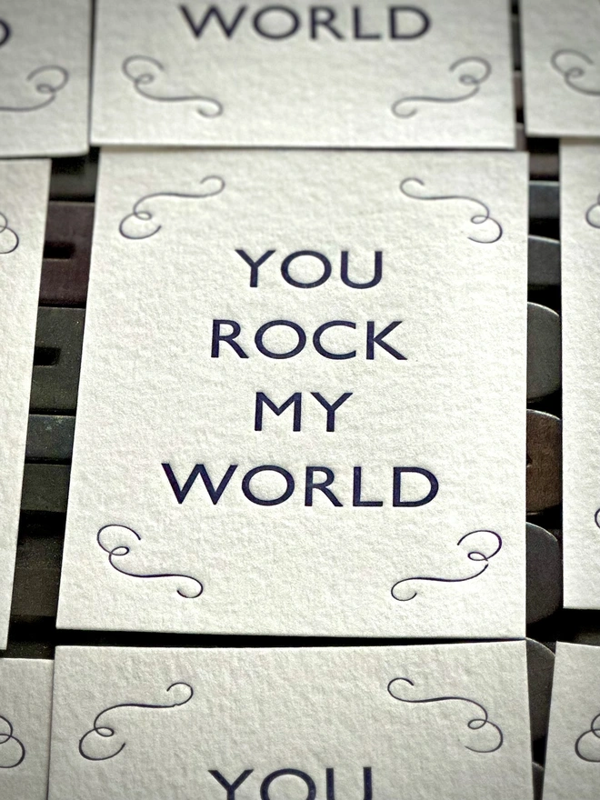 You rock my world postcard