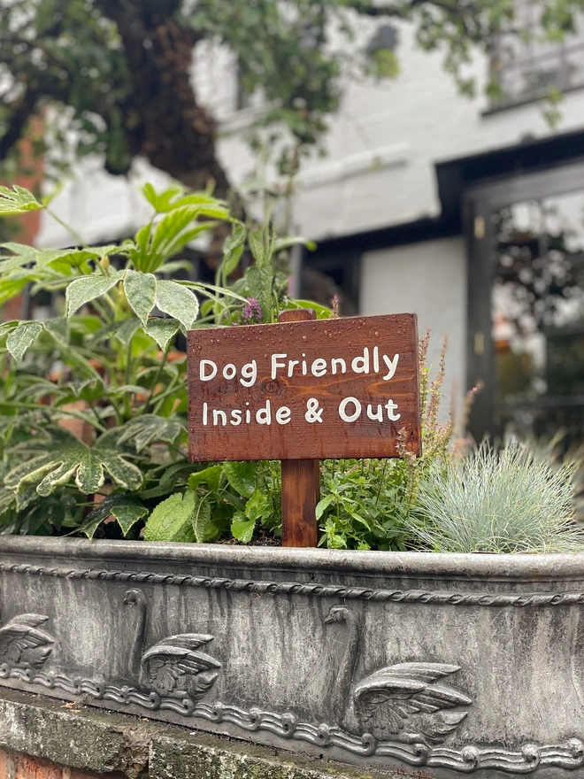 wooden custom business sign