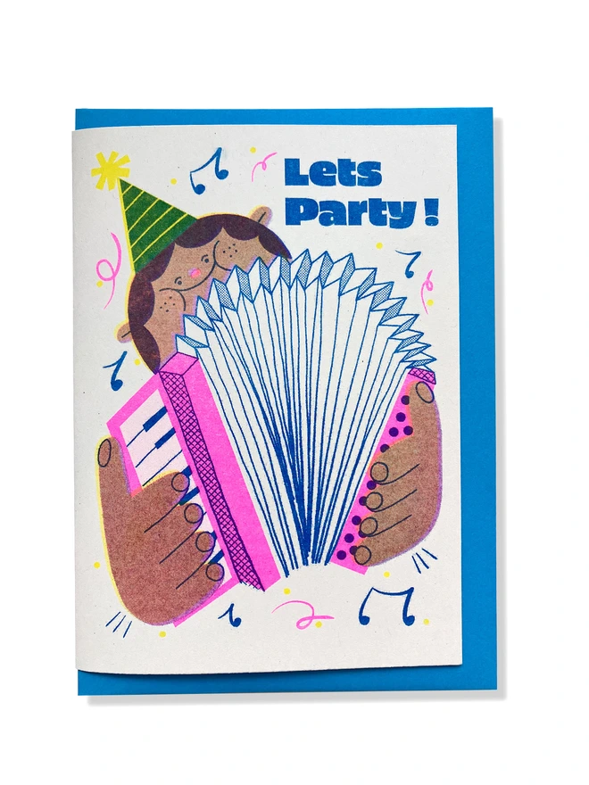 'Lets Party' A6 Riso Greetings Card