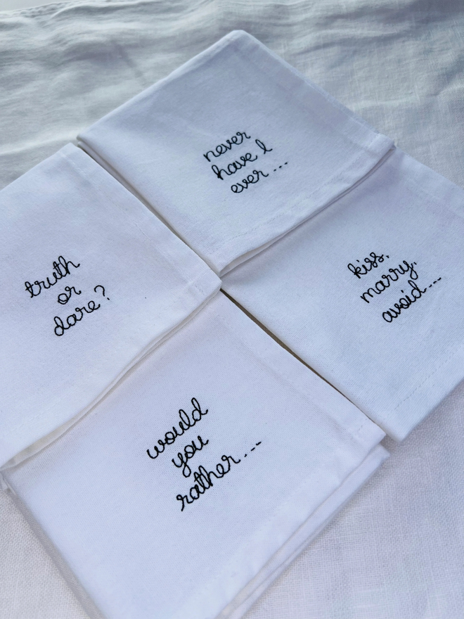 Embroidered napkins