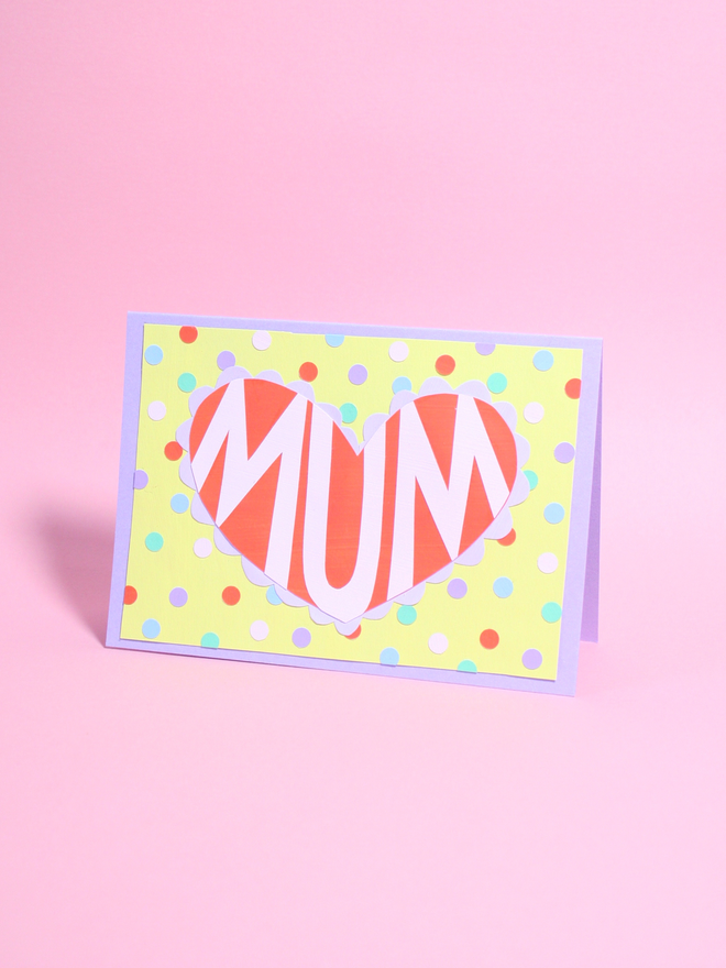 "Mum" Collaged Card