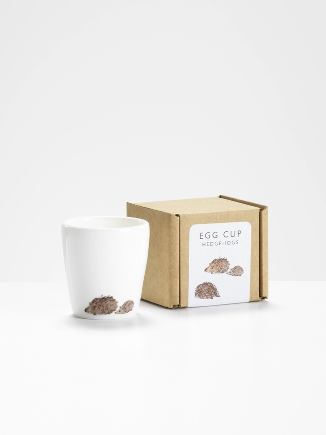 Photo Hedgehog egg cup and box
