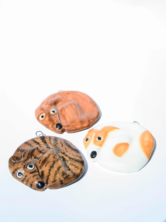 lurcher whippet greyhound longdog ceramic decoration dog cute handmade pottery dog ornament