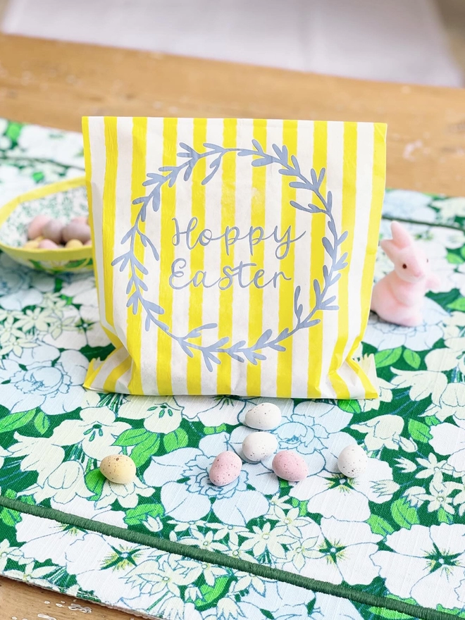 Chocolate eggs in Easter bag