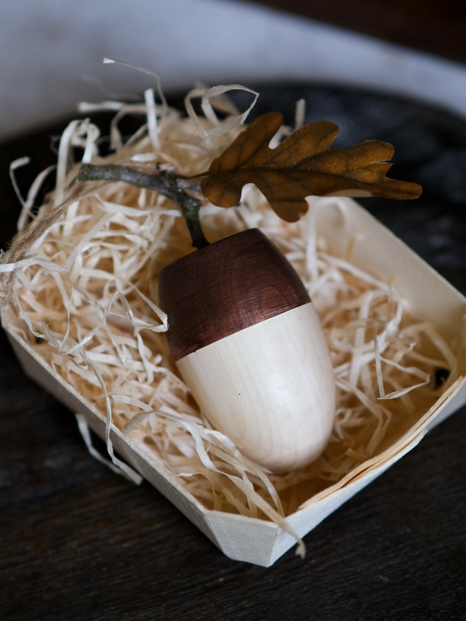 Thanks for helping me grow wooden acorn teacher gift