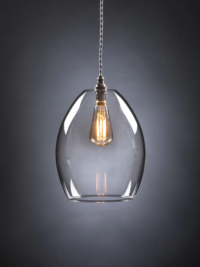 Large Jules Clear Glass Pendant Light 