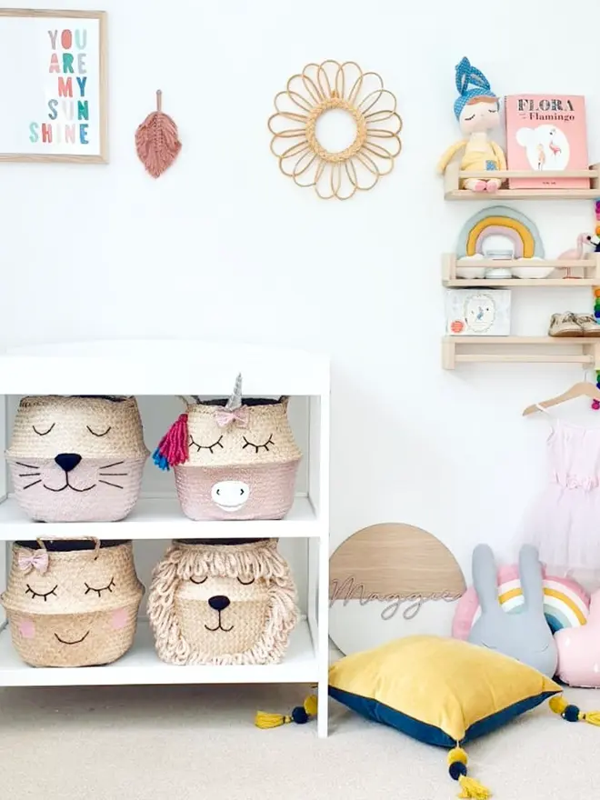 Pink Cat Belly Basket