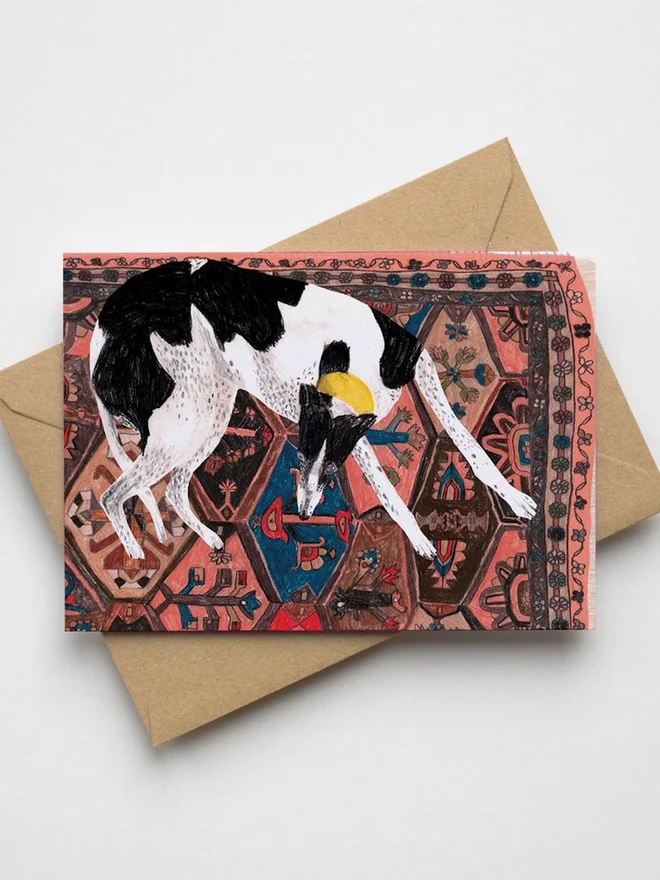 Relaxing Greyhound Greeting Card