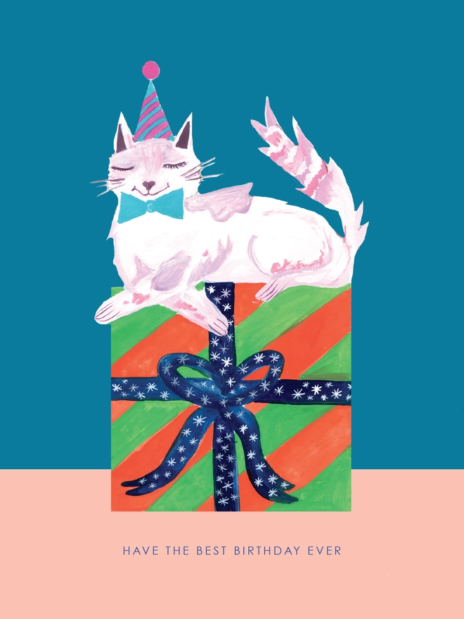 cat birthday card