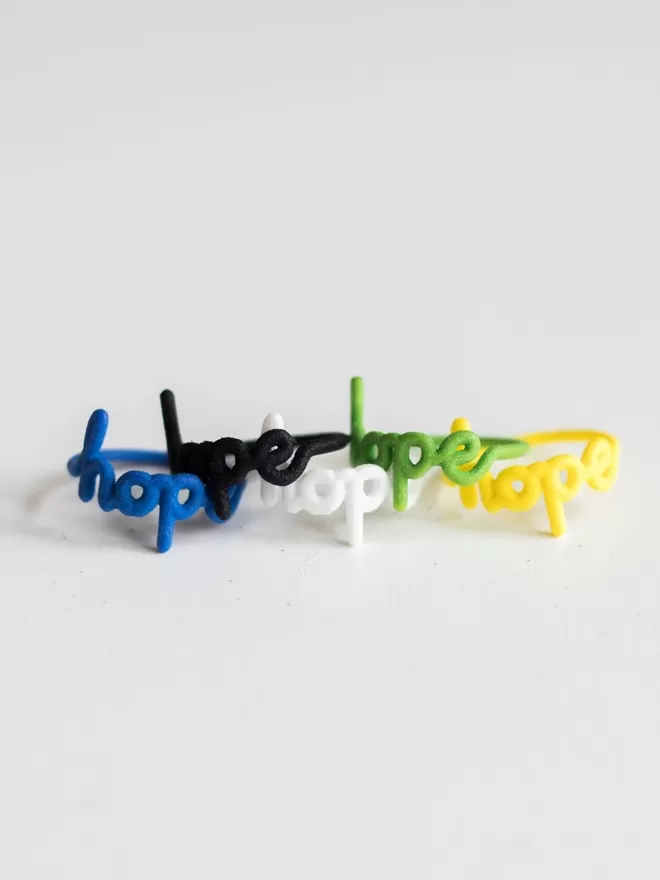 'Hope' Rings seen together. 