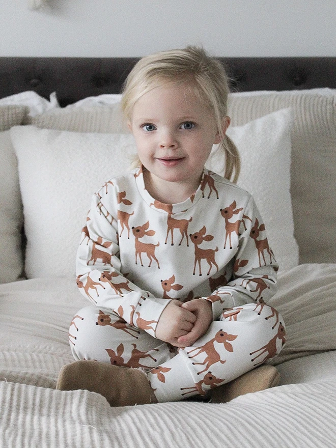 Christmas Baby Reindeer Organic Cotton Pyjamas