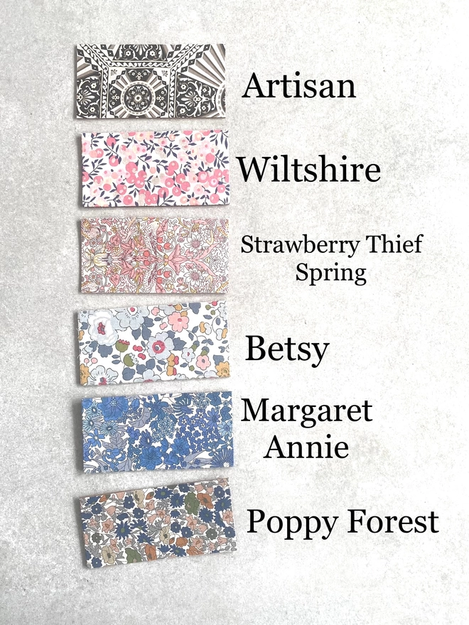 undercover Liberty swatches