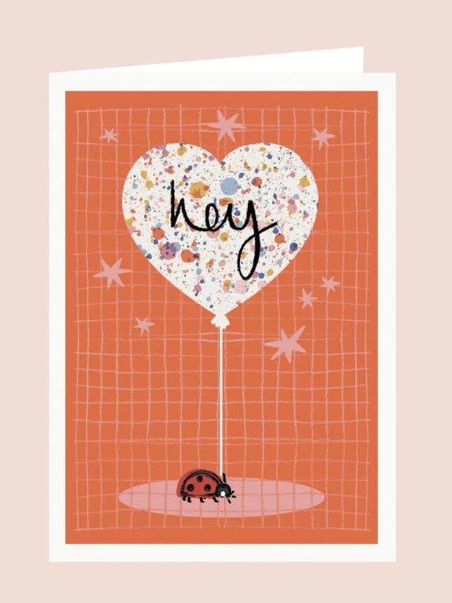 Ladybug Balloon Card