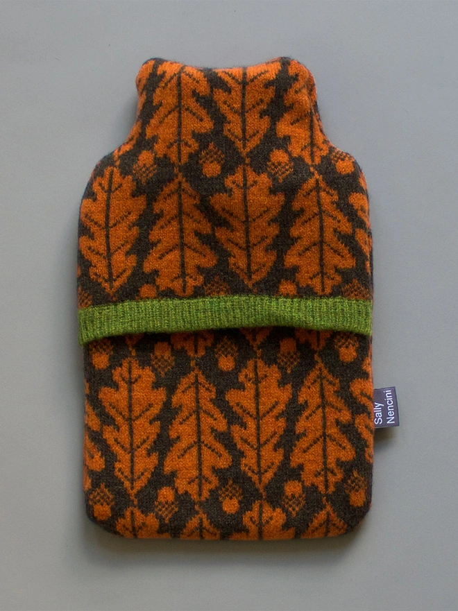 Oak Leaf Hot Water Bottle Back