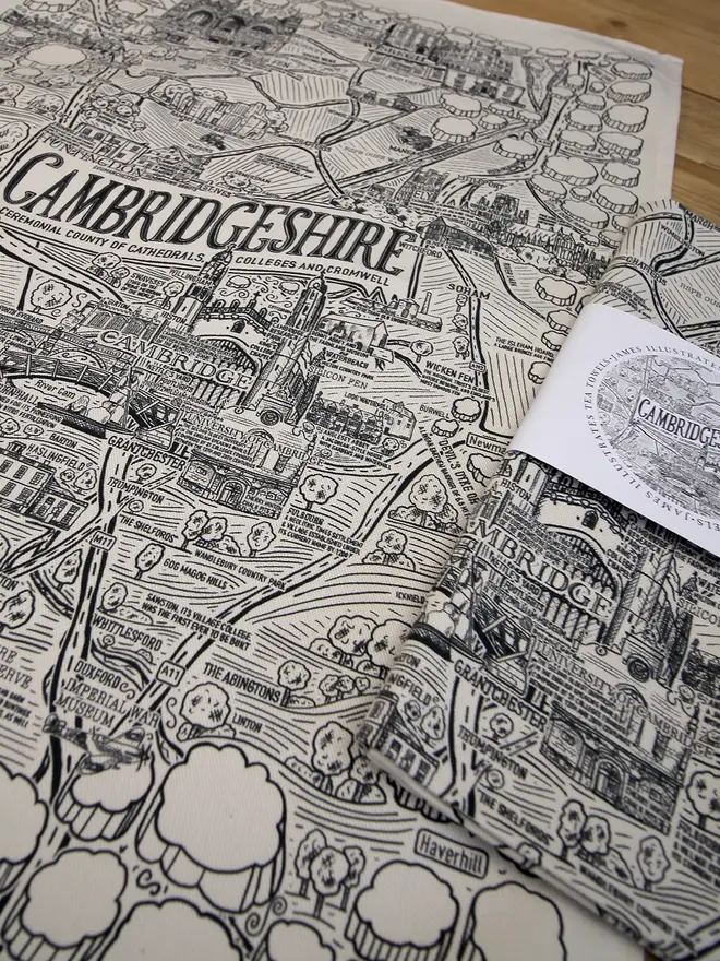 Cambridgeshire tea towel