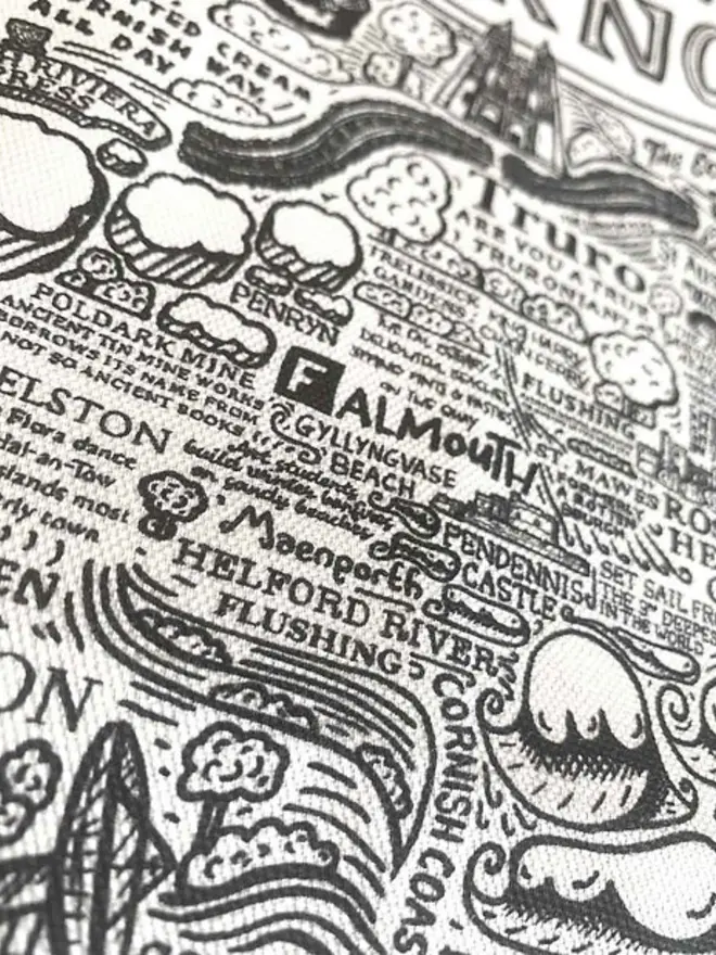 Cornwall Print Tea Towel Zoom 5