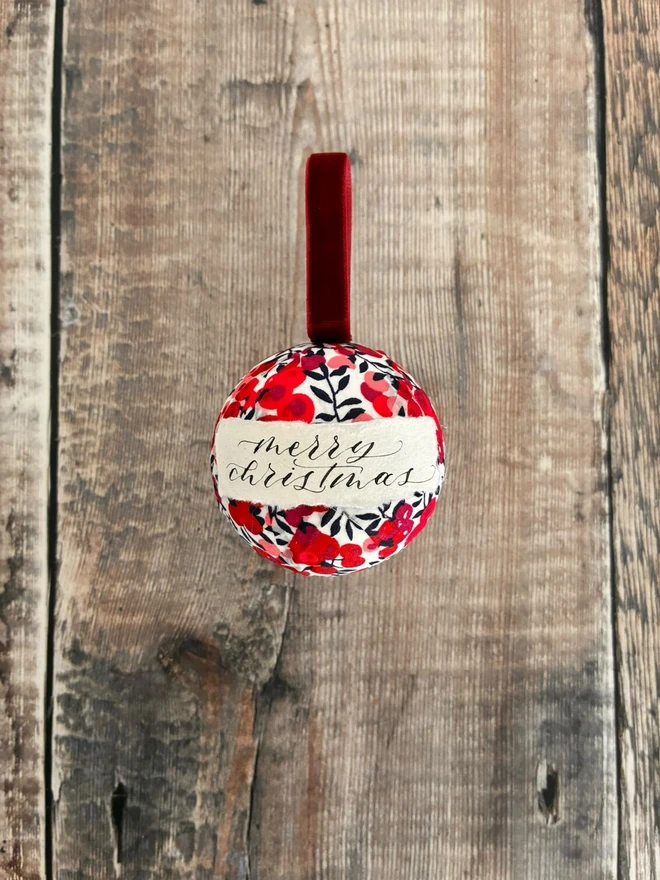 Liberty fabric bauble floral pattern