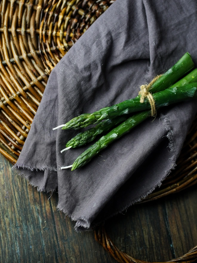 Asparagus Spear Dinner Candles - Bunch of 3