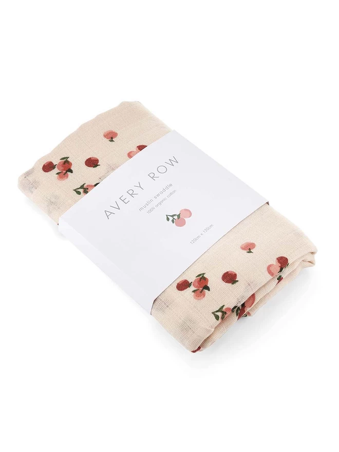 Muslin Swaddle Peaches pack shot