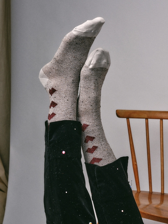 womens sparkly womens heart socks