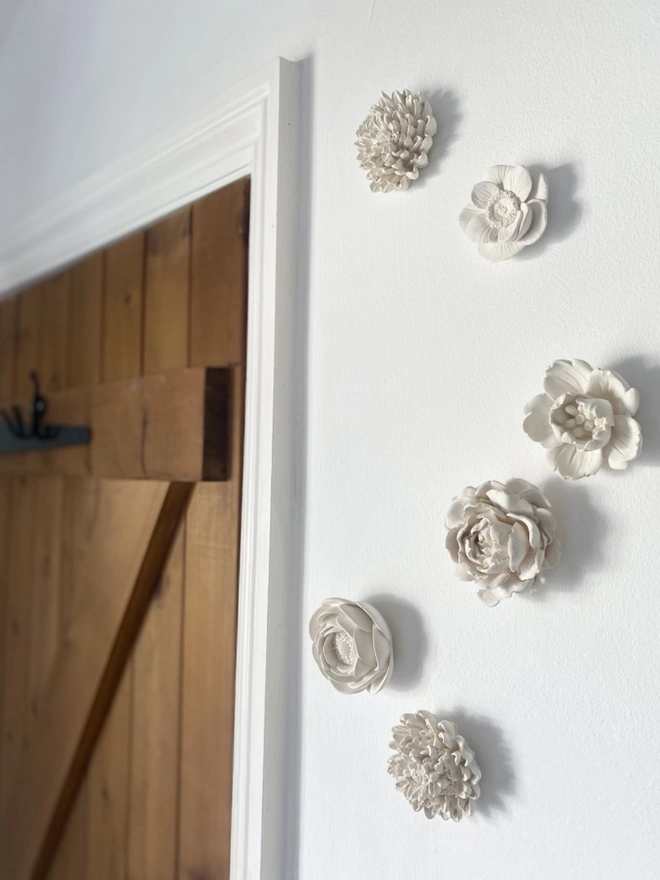 White Concrete Flowers