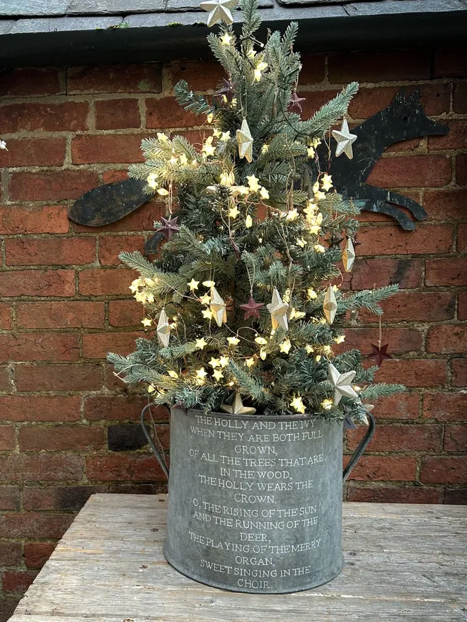 'The Holly & The Ivy' Hand Painted Christmas Tree Tub