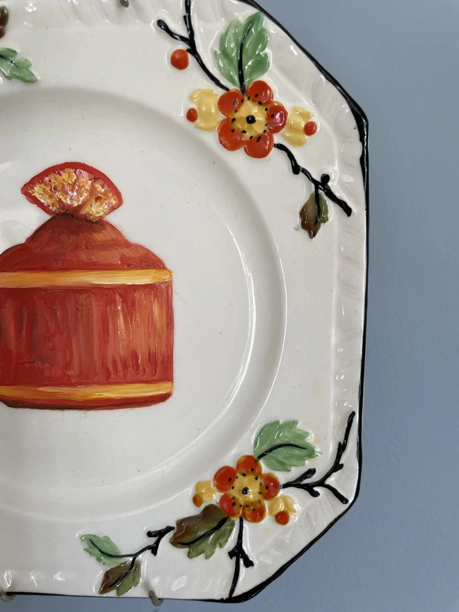 detail of cake painting