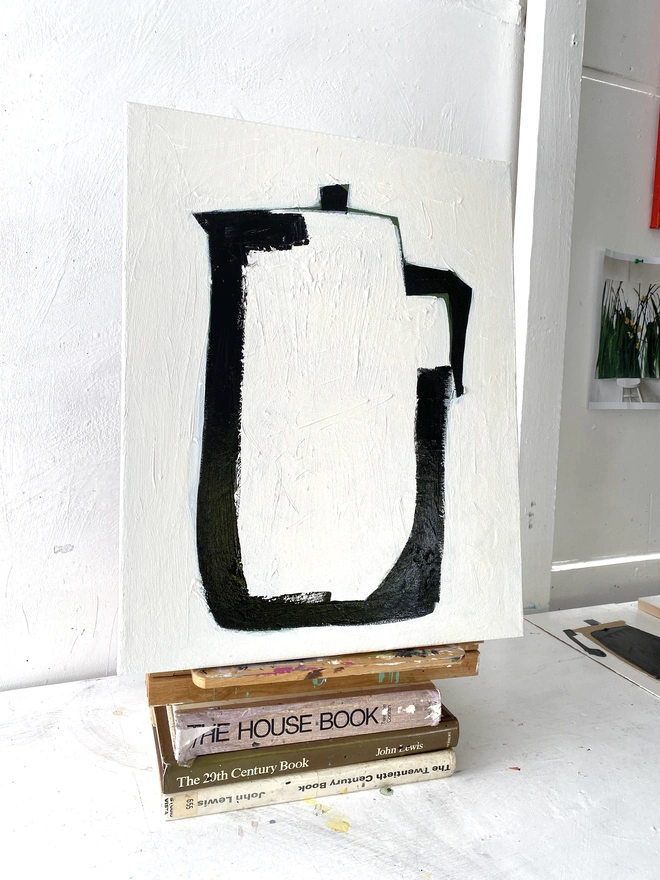 Coffee Pot on White by Samantha Barnes Artist