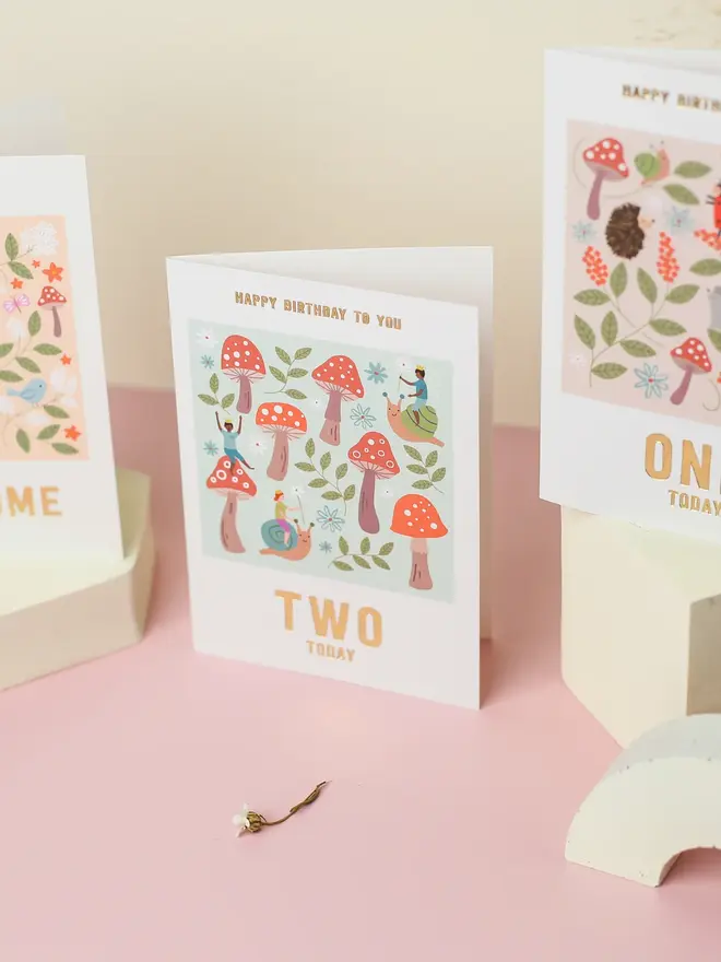 'Happy Birthday To You Two Today' Woodland 2nd Birthday Card