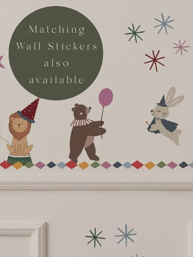 matching circus wall stickers